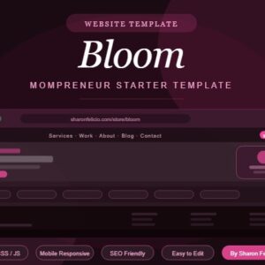 Bloom – Mompreneur Website Starter Template (HTML/CSS)