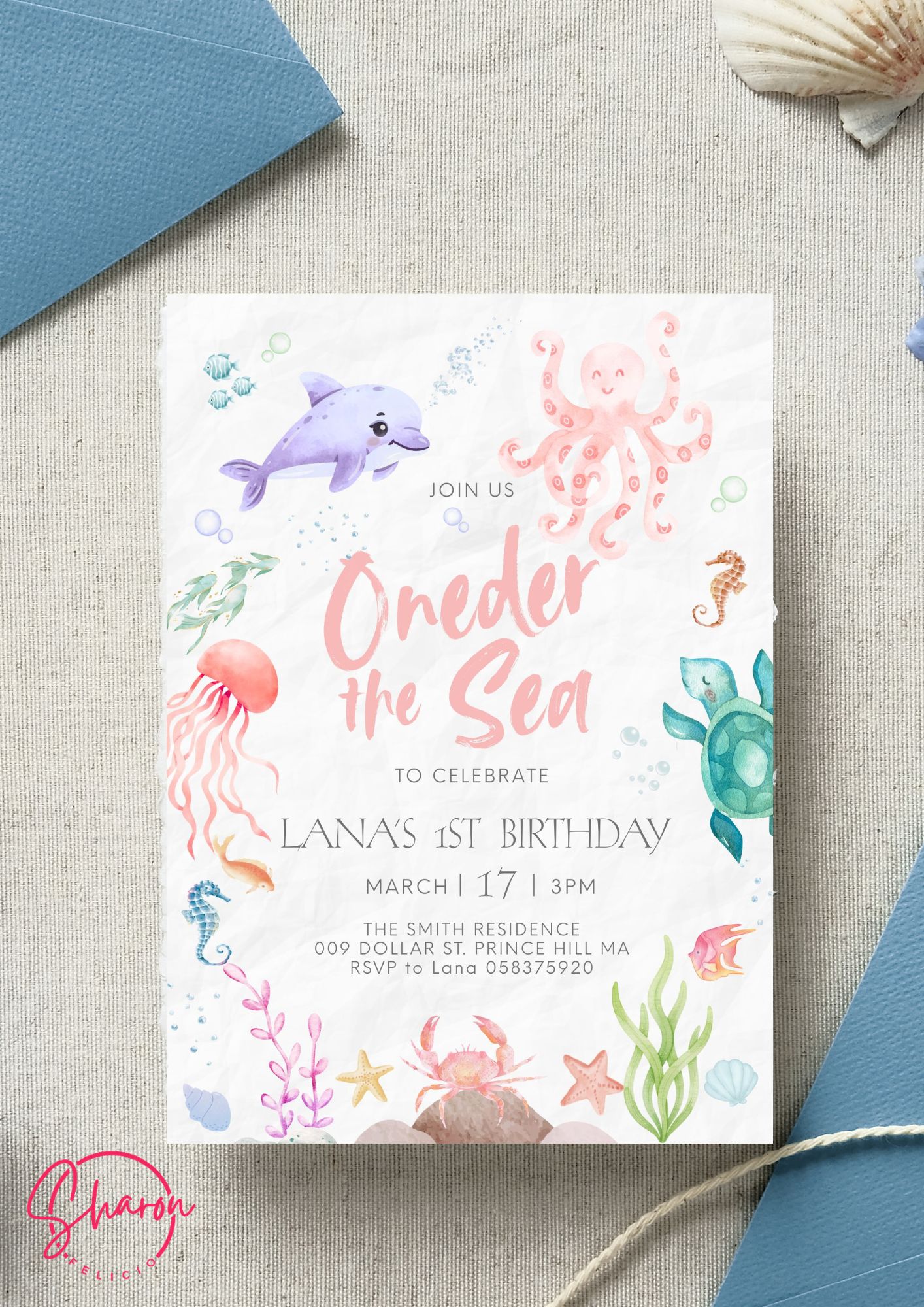 Under the Sea Birthday Invitation