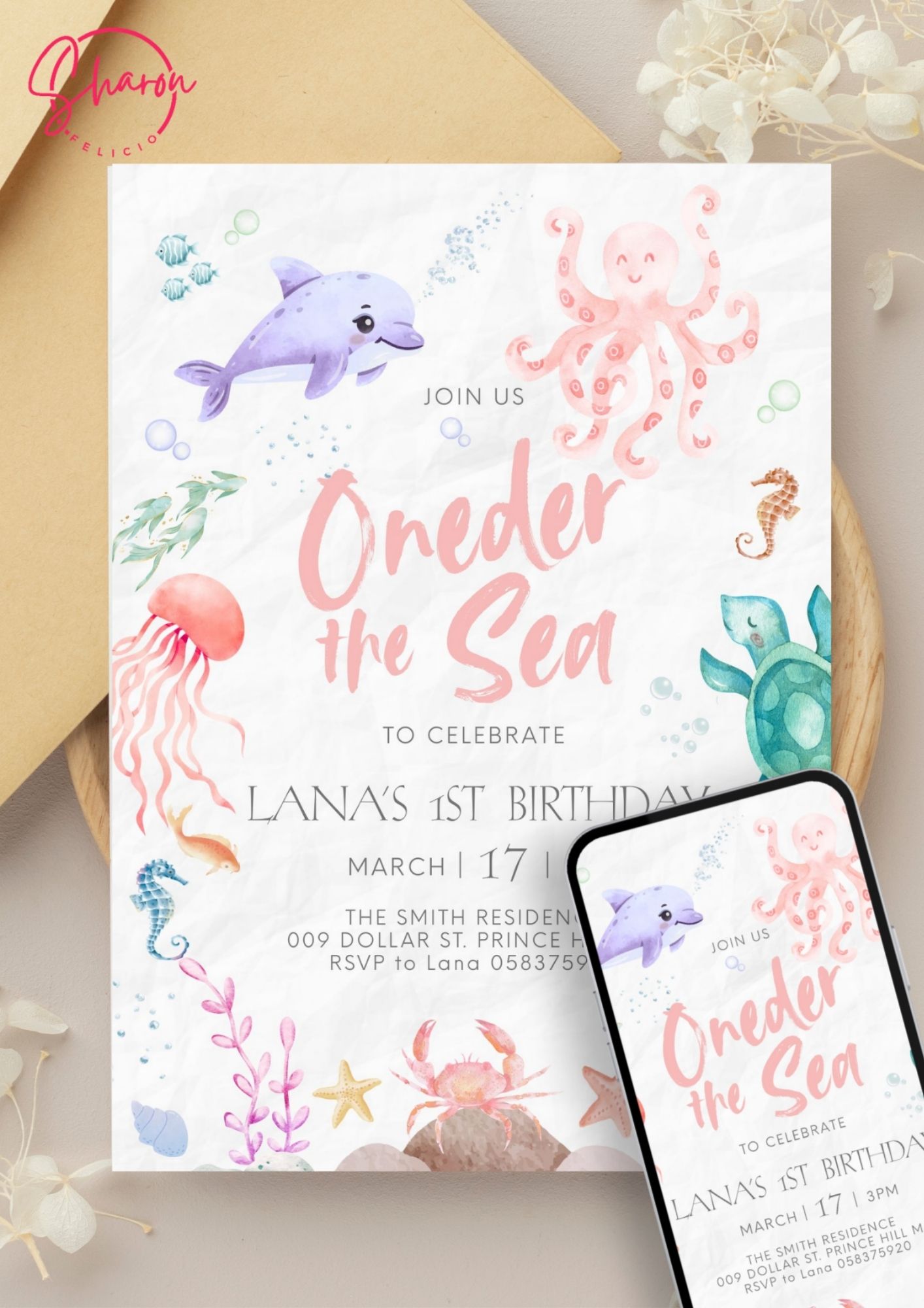 Under the Sea Birthday Invitation - Image 3